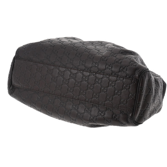 Gucci Guccisima Sookie Brown Gold Hardware Leather Women's Handbag - Picture 5 of 12